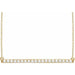 Lab-Grown Diamond Accented Bar Necklace
