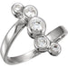 Ladies Natural Diamond Right Hand Ring (I1, H+) — 14K White Gold