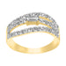 LADIES RING 1.00CT ROUND/EMERALD DIAMOND 14K YELLOW GOLD (CENTER STONE 0.25 CT EMERALD DIAMOND)