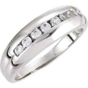 Ladies 14K Yellow/ Natural Diamond Ring (I1, G-H) — 14K White Gold