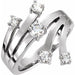 Ladies Natural Diamond Right Hand Ring (I1, G-H) — 14K White Gold