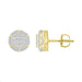 LADIES EARRINGS 0.50CT ROUND/BAGUETTE DIAMOND 10K YELLOW GOLD