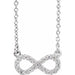 Ladies Natural Diamond Infinity 16 1/ Necklace (Si1, G-H) — Platinum