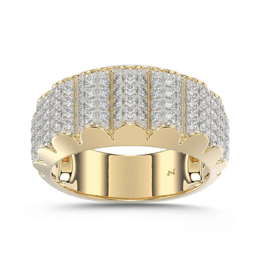 MEN'S BAND 1.00CT ROUND DIAMOND 10K YELLOW GOLD
