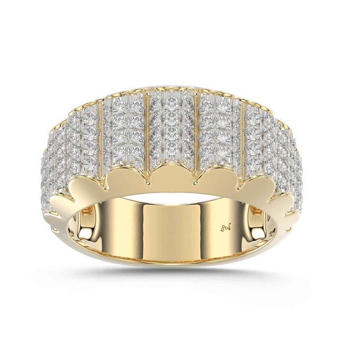 MEN'S BAND 1.00CT ROUND DIAMOND 10K YELLOW GOLD
