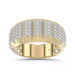 MEN'S BAND 1.00CT ROUND DIAMOND 10K YELLOW GOLD