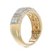 MEN'S BAND 1.00CT ROUND/BAGUETTE DIAMOND 10K YELLOW GOLD