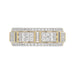 MEN'S BAND 1.00CT ROUND/BAGUETTE DIAMOND 10K YELLOW GOLD