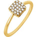 Ladies Natural Diamond Cluster Ring (I1, H+) — 14K Yellow Gold