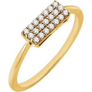 Ladies Natural Diamond Cluster Ring (I1, H+) — 14K Yellow Gold