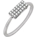 Ladies Natural Diamond Cluster Ring (I1, H+) — 14K White Gold