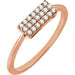 Ladies Natural Diamond Cluster Ring (I1, H+) — 14K Rose Gold