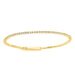 LADIES FULL FLEXIBLE BANGLE 2.00CT ROUND DIAMOND 14K YELLOW GOLD