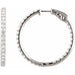 Ladies Natural Diamond Inside-Outside 15.5 mm Hinged Hoop Earrings (I1, H+) — Platinum
