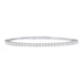LADIES HALF FLEXIBLE BANGLE 1.00CT ROUND DIAMOND 14K WHITE GOLD