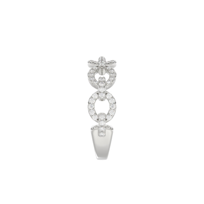 LADIES BAND 0.33CT ROUND DIAMOND 14K WHITE GOLD