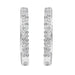 LADIES HOOP EARRINGS 2.00CT ROUND DIAMOND 14K WHITE GOLD