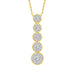 LADIES PENDANT WITH CHAIN 0.50CT ROUND DIAMOND 14K WHITE GOLD (SI QUALITY)