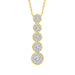 LADIES PENDANT WITH CHAIN 0.50CT ROUND DIAMOND 14K WHITE GOLD (SI QUALITY)