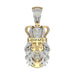 MEN'S CHARM 1.00CT ROUND/BAGUETTE DIAMOND 10K YELLOW GOLD
