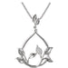 Ladies Natural Diamond Floral Necklace (I1, H+) — 14K White Gold