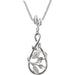 Ladies Natural Diamond Floral Necklace (I1, H+) — 14K White Gold