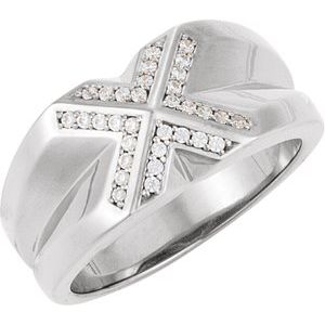 Ladies 1.2 mm Round Accented Ring Mounting (I1, G-H) — 14K White Gold