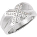 Ladies 1.2 mm Round Accented Ring Mounting (I1, G-H) — 14K White Gold