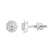 Sterling Silver Ladies 0.25CT Round Diamond Cluster Fashion Earrings