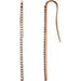 Ladies Natural Diamond Vertical Bar Earrings — 14K Rose Gold