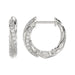Elegant 10K White Gold Hoop Earrings Featuring 0.25Ct Round Diamonds With Brilliant Sparkle And Timeless Design. Perfect For Everyday Wear, Gifts, Ann