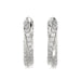 Elegant 10K White Gold Hoop Earrings Featuring 0.25Ct Round Diamonds With Brilliant Sparkle And Timeless Design. Perfect For Everyday Wear, Gifts, Ann