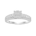 LADIES RING 0.25CT ROUND DIAMOND 10K WHITE GOLD