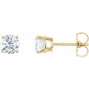 Ladies Natural Diamond Earrings (Si2-Si3, G-H) — 14K Yellow Gold