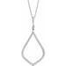 Ladies Natural Diamond Necklace (I1, H+) — 14K White Gold