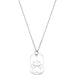 Ladies Natural Diamond Dog Tag Necklace (I1, G-H) — 14K White Gold