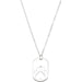 Ladies Natural Diamond Dog Tag Necklace (I1, G-H) — Sterling Silver
