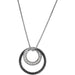 Ladies Black Rhodium-Plated Diamond Necklace — 14K White Gold