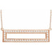 Ladies Natural Diamond Rectangle Necklace (I1, H+) — 14K Rose Gold