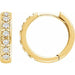 Ladies Natural Diamond Hinged 15.8 mm Hoop Earring (I1, H+) — 14K Yellow Gold