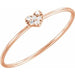 Ladies Natural Diamond Petite Heart Cluster Ring (I1, H-I) — 14K Rose Gold