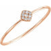 Ladies Natural Diamond Petite Cluster Ring (I1, H-I) — 14K Rose Gold