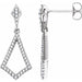 Ladies Natural Diamond Earrings — 14K White Gold
