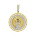 MEN'S CHARM PENDANT 0.33CT ROUND DIAMOND 10K YELLOW GOLD
