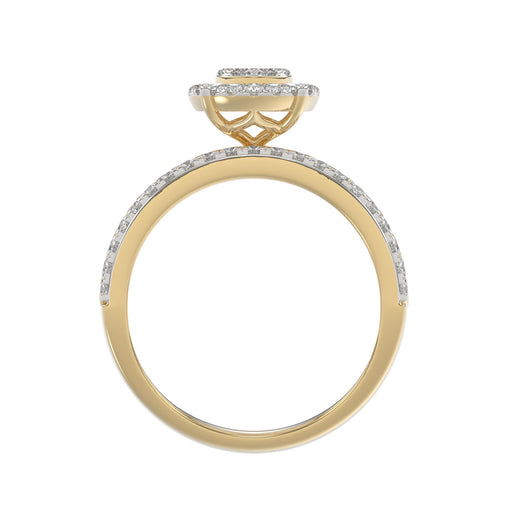LADIES TRIOS SET 1.50CT ROUND DIAMOND 10K YELLOW GOLD