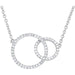 Ladies Natural Diamond Circle Necklace (I1, H-I) — 14K White Gold