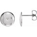 Ladies Natural Diamond Domed Earrings (I1, G-H) — Platinum