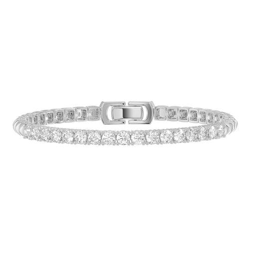 LADIES  BRACELET 1.00CT ROUND DIAMOND 14K WHITE GOLD