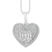 LADIES PENDANT WITH CHAIN 0.50CT ROUND/BAGUETTE DIAMOND 14K WHITE GOLD (SI QUALITY)