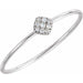 Ladies Natural Diamond Petite Cluster Ring (I1, H-I) — 14K White Gold